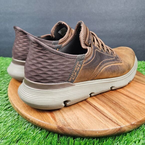 Skechers Garza Gervin Shoes Mens 10.5 Brown Slip-Ins Sneakers Leather SN 205046 main image 7
